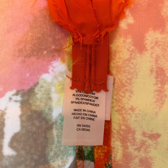 Jones New York Orange and Pink Sheath Dress Size 6 - Picture 6 of 6